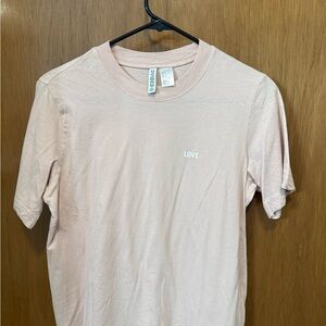 H&M Light Pink Short Sleeve Tee